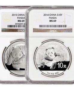 1 oz Chinese Silver Panda Coin MS69 (Random Year, Varied Label, PCGS or NGC)