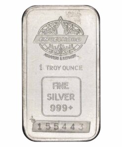 1 oz Silver Bar - Engelhard (Tall/Maple/Smooth/Red Sealed)