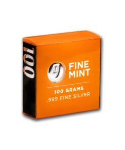 100 gram Cast-Poured Silver Bar - 9Fine Mint