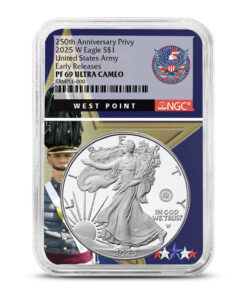 2025-W 1 oz Proof Army Privy American Silver Eagle Coin NGC PF69 UCAM ER