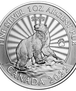 2022 1 oz Canadian Silver The Majestic Polar Bear Coin (BU)