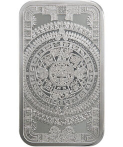 5 oz Aztec Calendar Silver Bar (New)